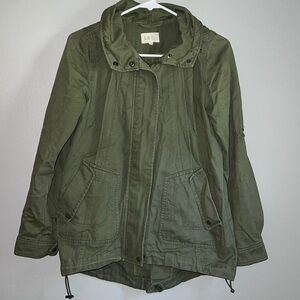 Army green utility jacket